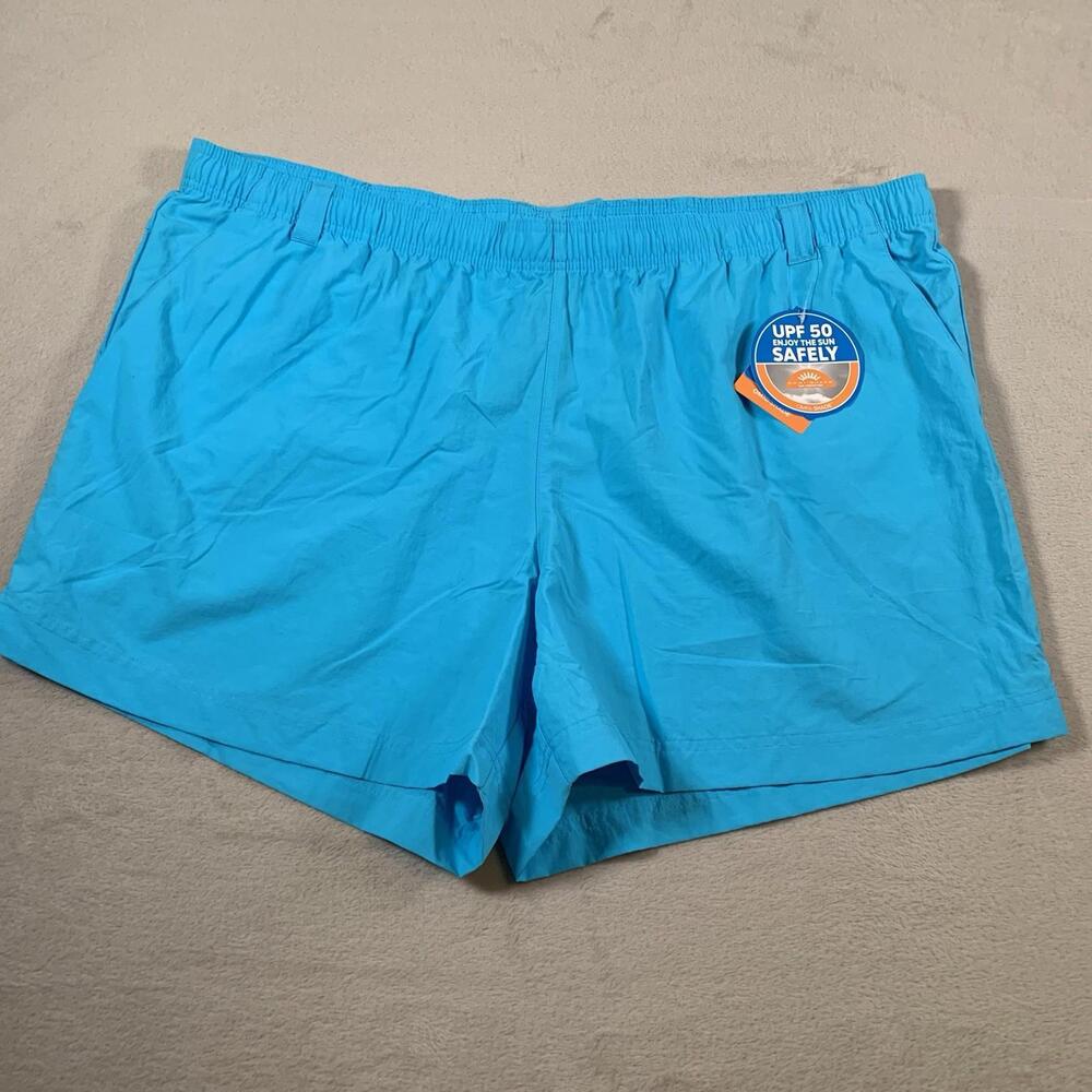 Columbia PFG Backcast Water Shorts Womens Size 3X Blue 5" Inseam Omni-Shade NEW